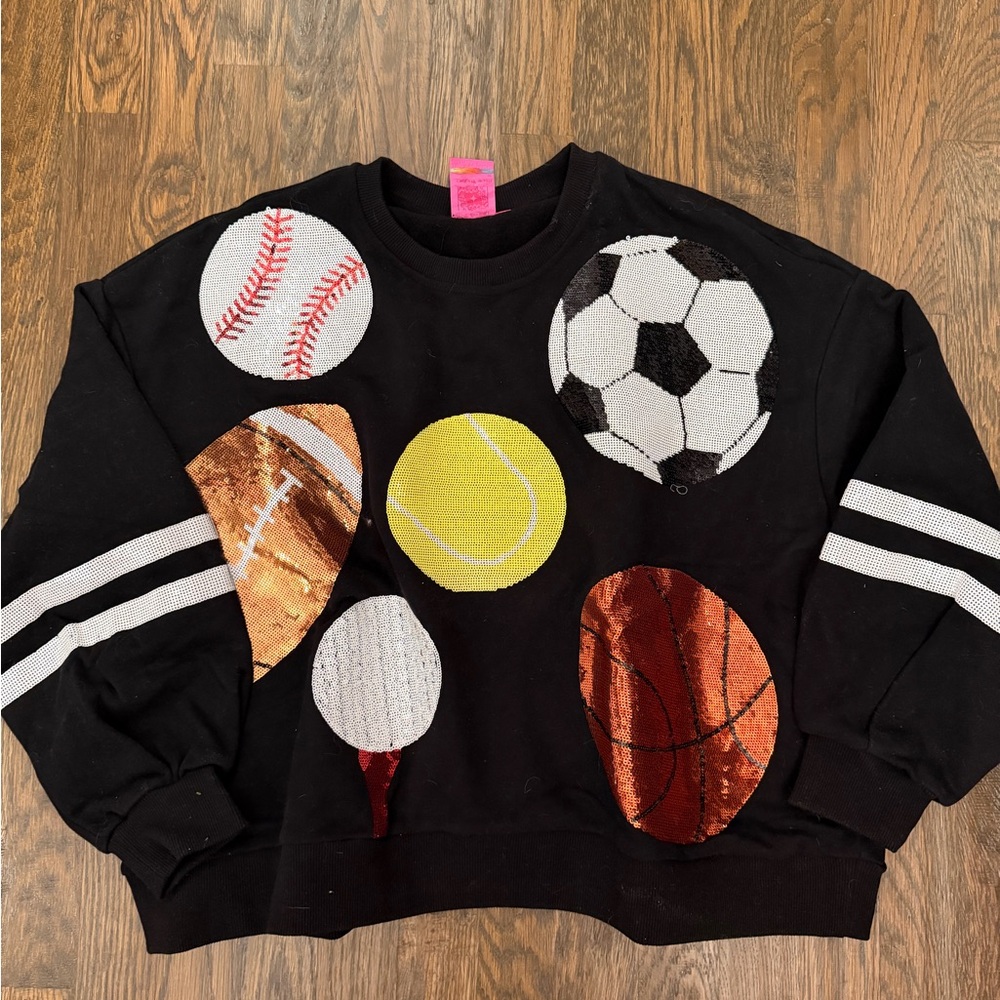 QUEEN OF SPARKLES Black Multisport Sweatshirt